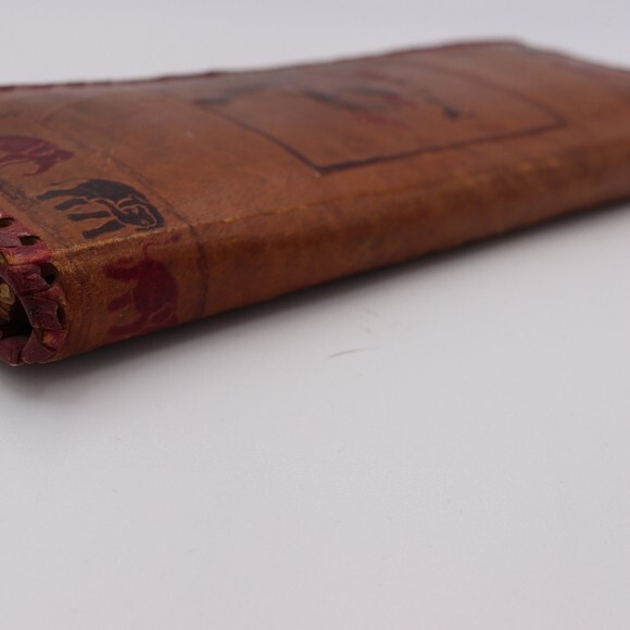 Vintage Leather Handmade Animal Wallet Elephant Ibex Camel India Middle eastern - Picture 13 of 16